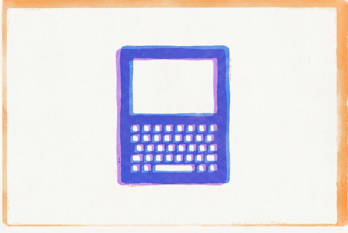 Cover illustration for “Distraction-Free Typing on a Dedicated Writing Device”