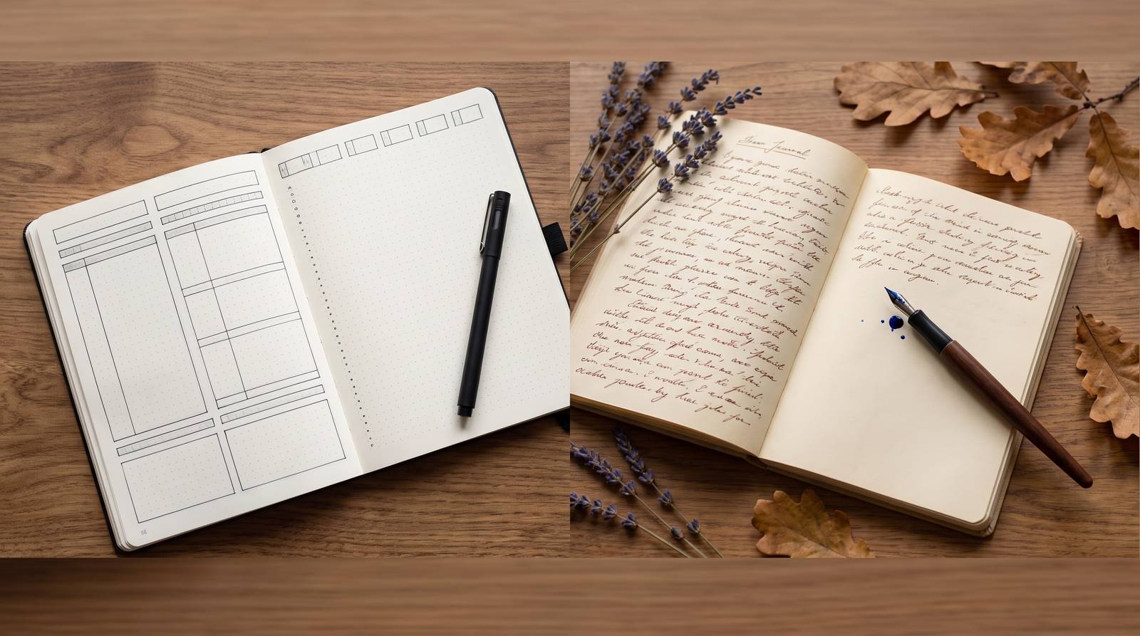 Cover illustration for “Bullet Journaling vs Traditional Journaling”