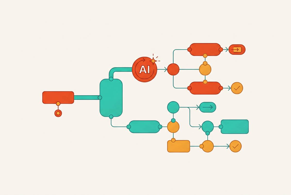 Cover illustration for “AI-Assisted Workflow Branching in HubSpot and Marketo”