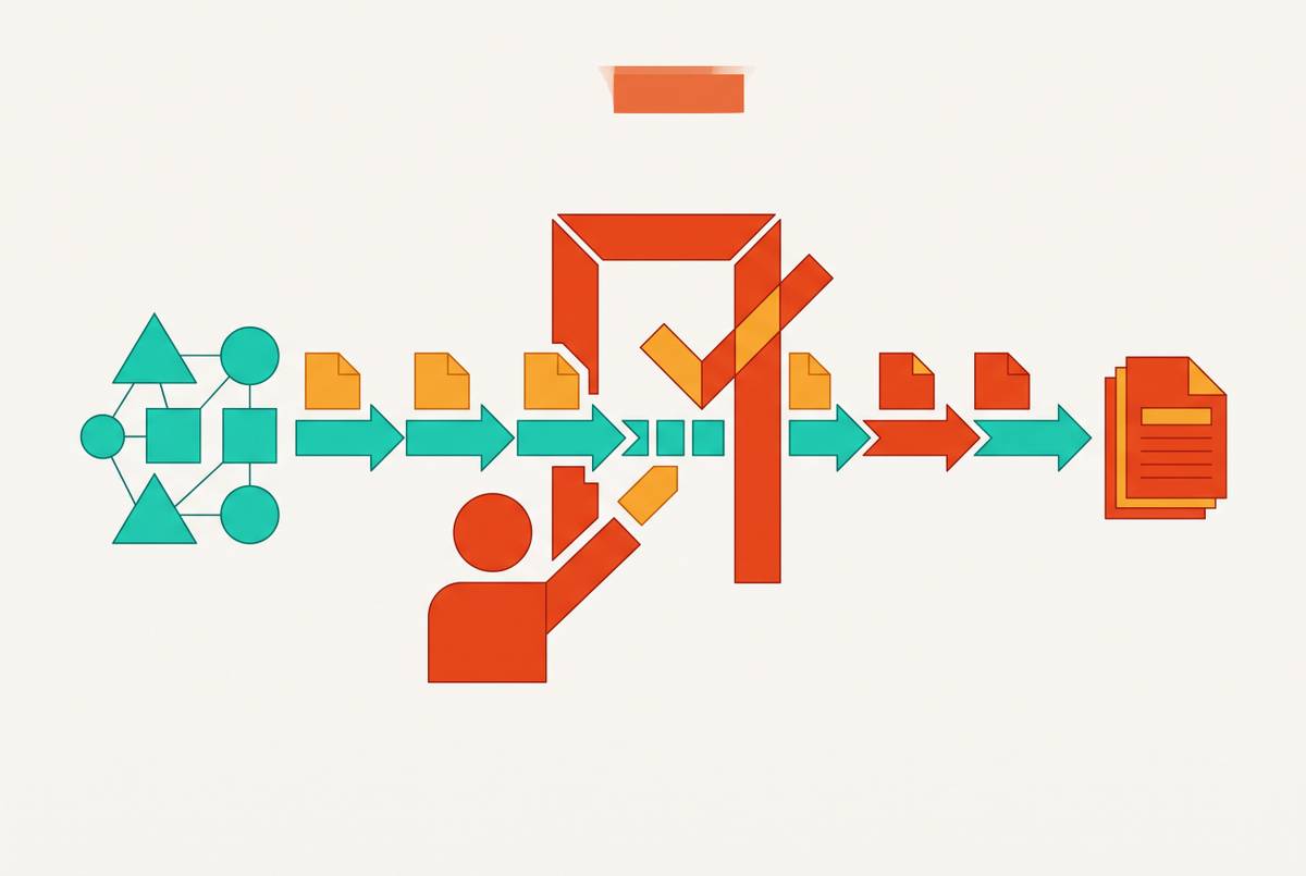 Cover illustration for “Building an AI Content Workflow With Human Editorial Gates”