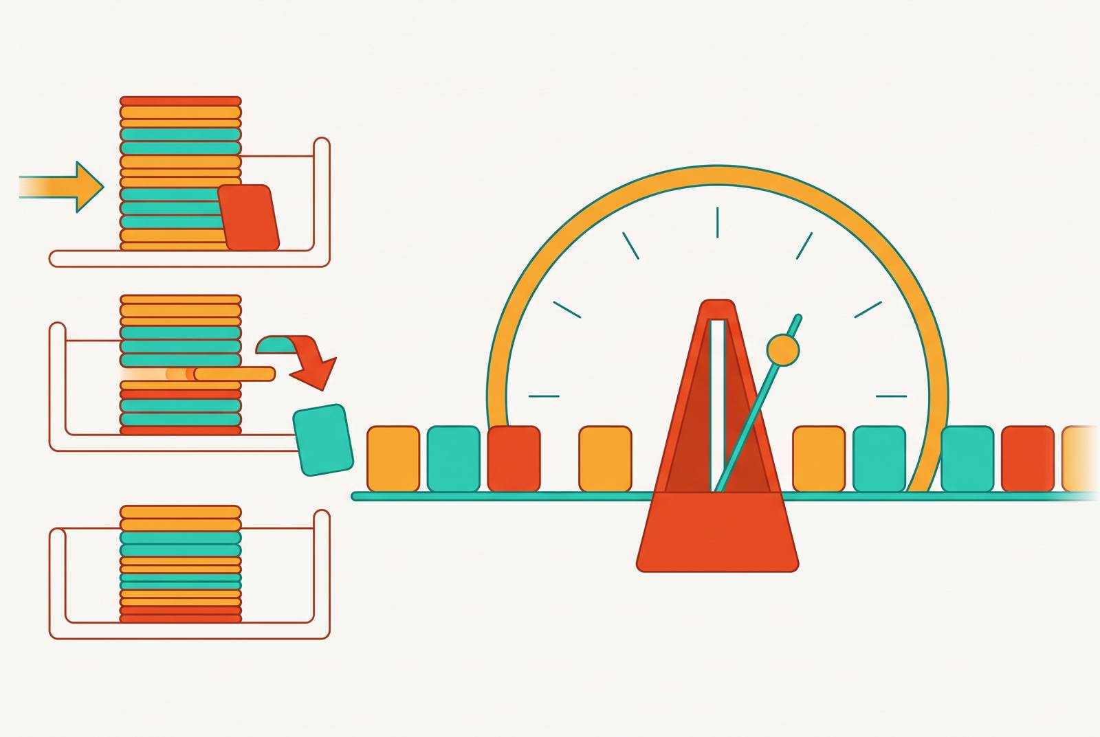 Cover illustration for “Publishing Cadence and Inventory Management for AI Content Programs”