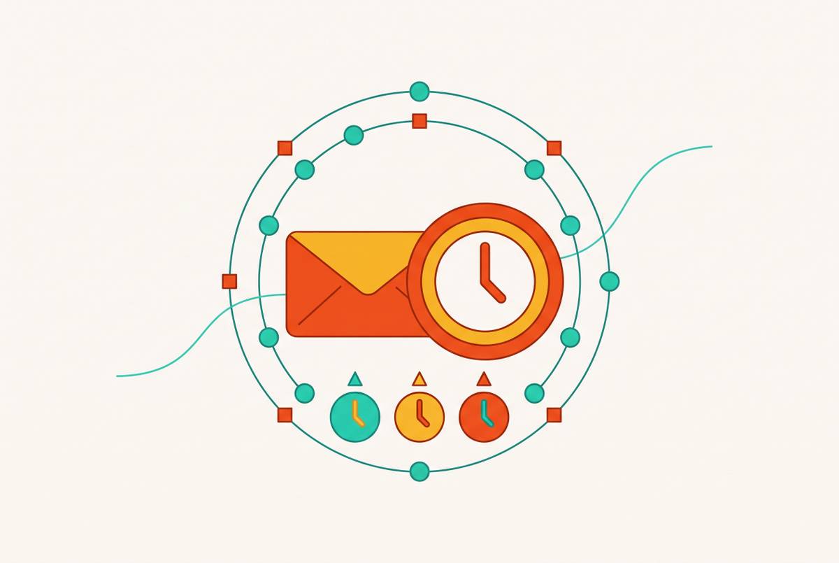 Cover illustration for “AI-Assisted Send-Time Optimization in Email Automation”