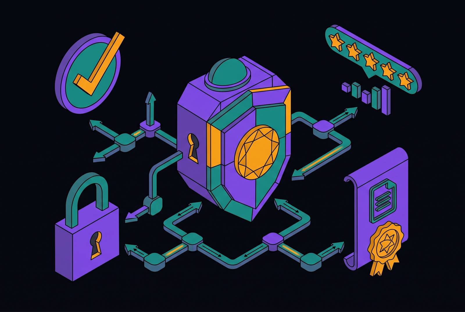 Cover illustration for “Financial Services Brand Trust Signals That AI Systems Prioritize”