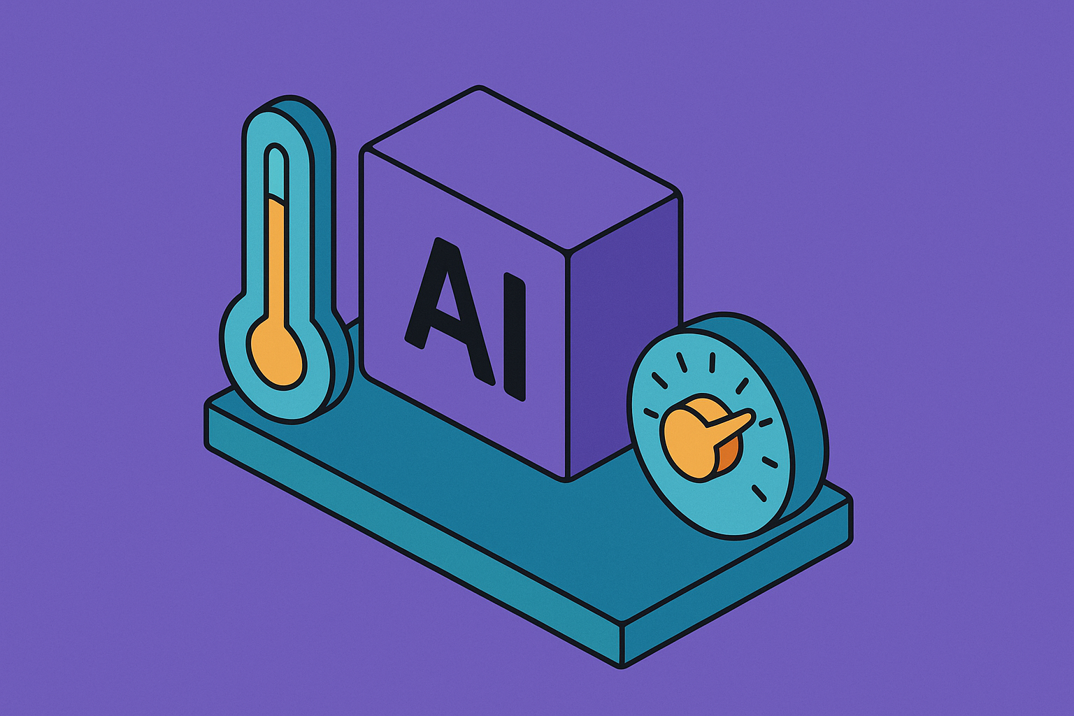 Cover illustration for “Temperature and Sampling Settings Impact on AI Brand Outputs”