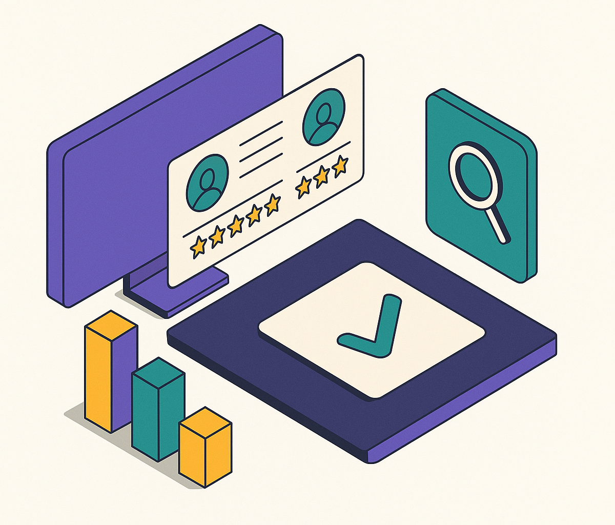 Cover illustration for “Reputation Signal Profiles for Real Estate Agencies in AI-Era Search”