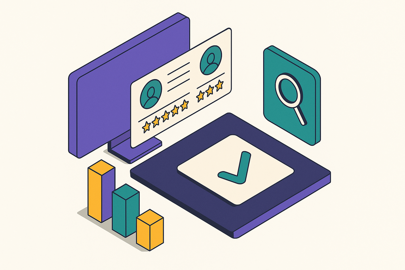 Cover illustration for “Reputation Signal Profiles for Real Estate Agencies in AI-Era Search”