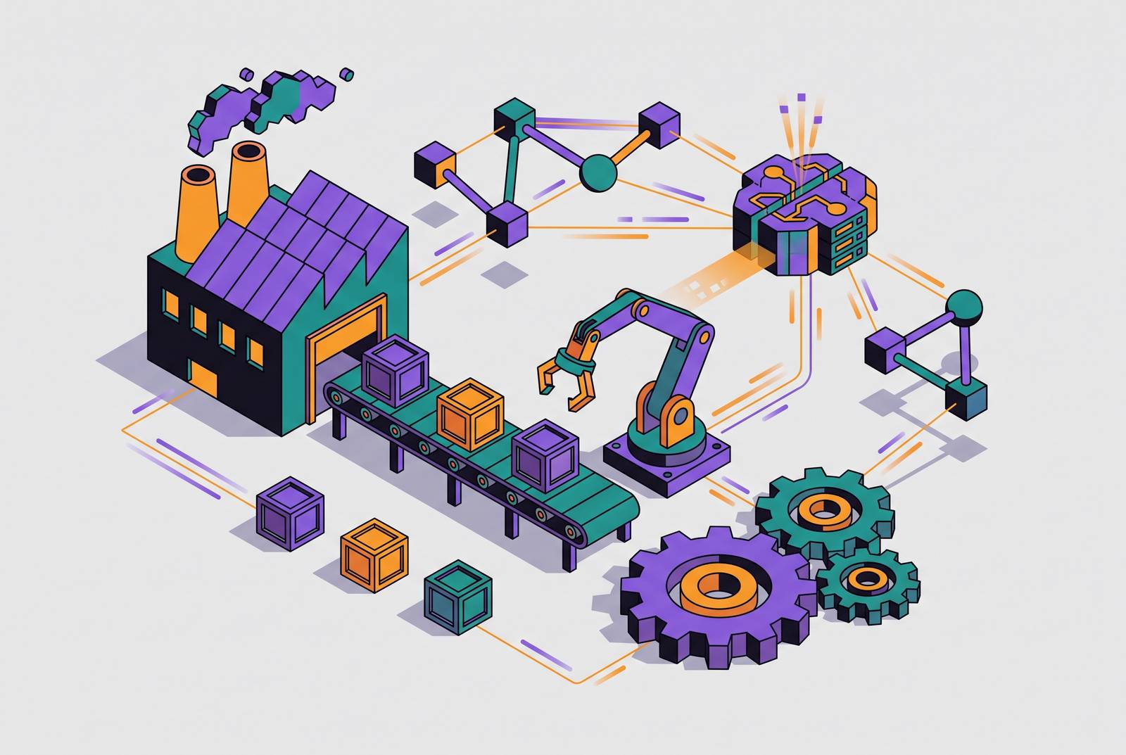 Cover illustration for “Manufacturing and Industrial Brand Perception in B2B AI-Driven Procurement Research”