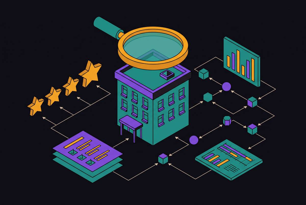 Cover illustration for “How AI Systems Evaluate Hospitality and Hotel Brand Credibility”