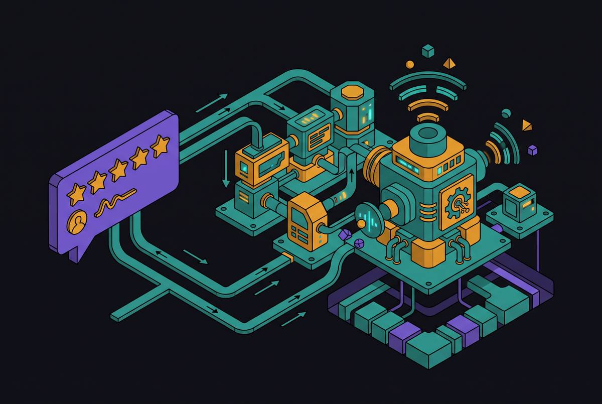 Cover illustration for “Review Response Strategy as a Signal to AI and Algorithmic Systems”