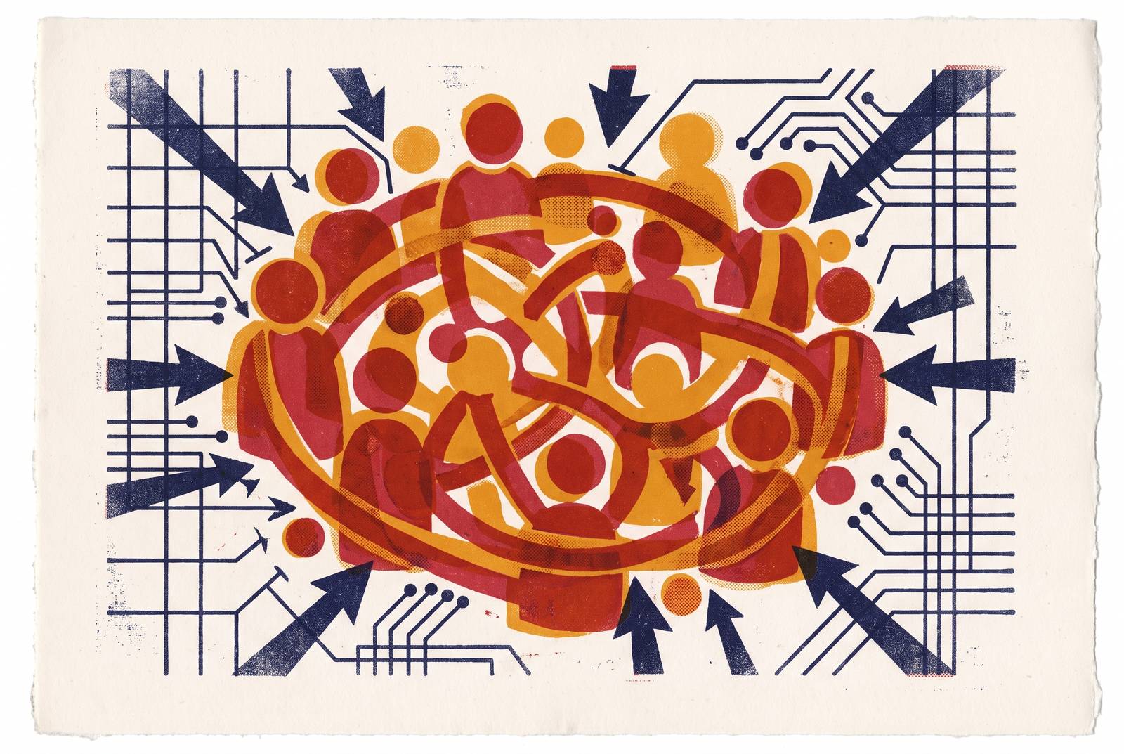Cover illustration for “Building Brand Communities That Resist Algorithmic Displacement”