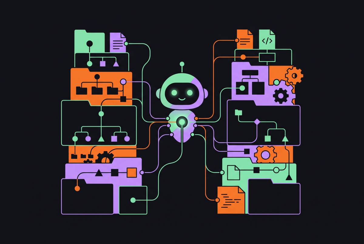 Cover illustration for “AI Assistant for Coding in Legacy Monorepos”