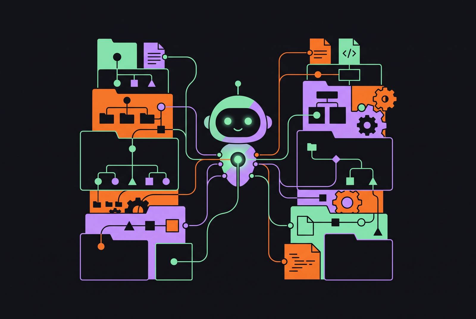 Cover illustration for “AI Assistant for Coding in Legacy Monorepos”