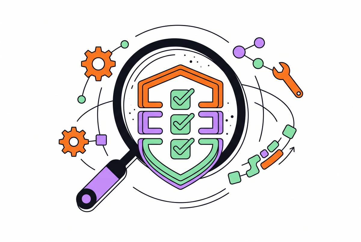 Cover illustration for “Evaluating Agentic Coding Tools for Regulated Codebases”