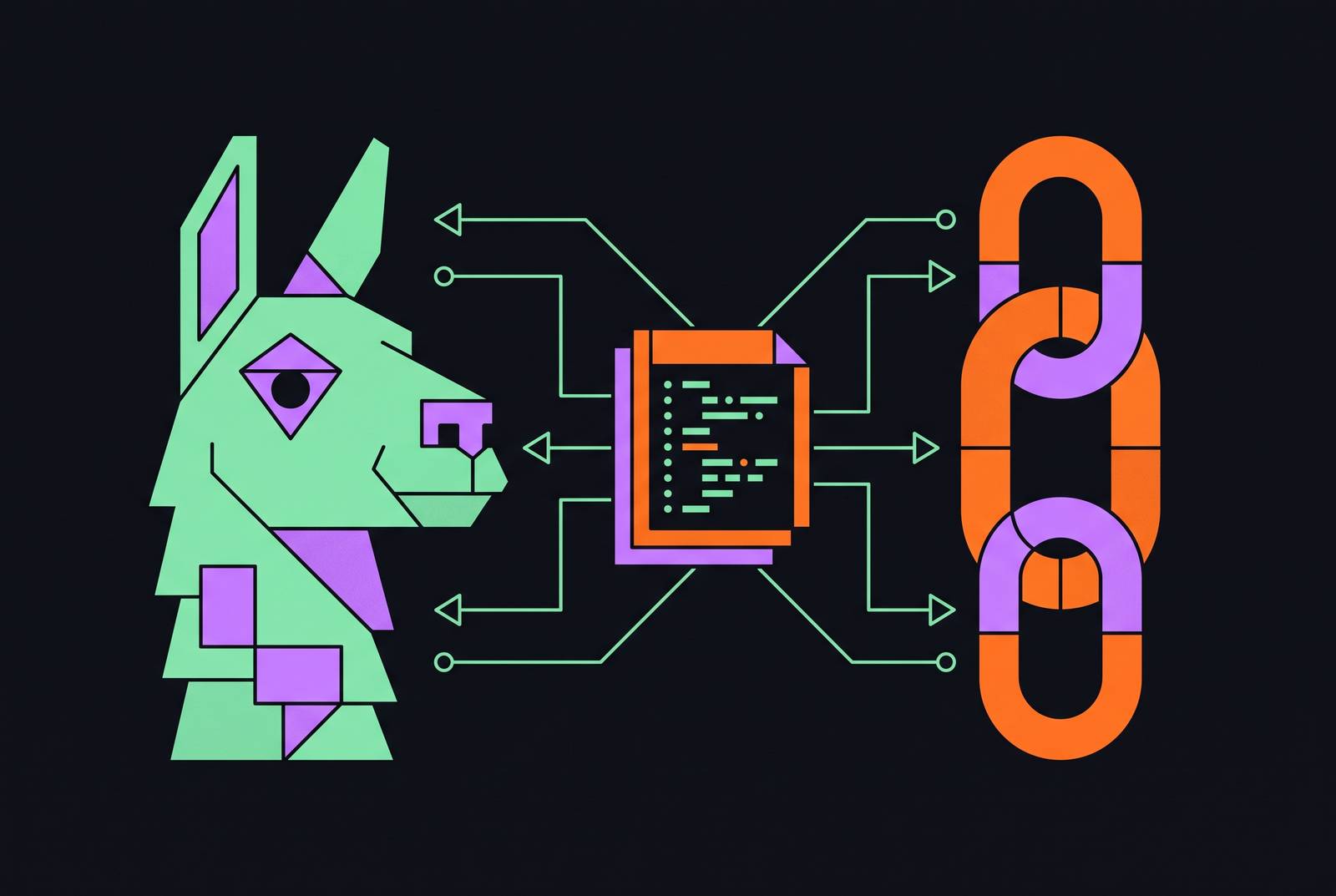 Cover illustration for “LlamaIndex vs LangChain for Code Context Retrieval”