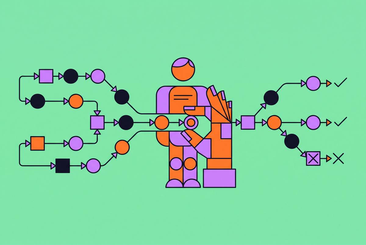 Cover illustration for “Human-in-the-Loop Design for Agentic Development Pipelines”