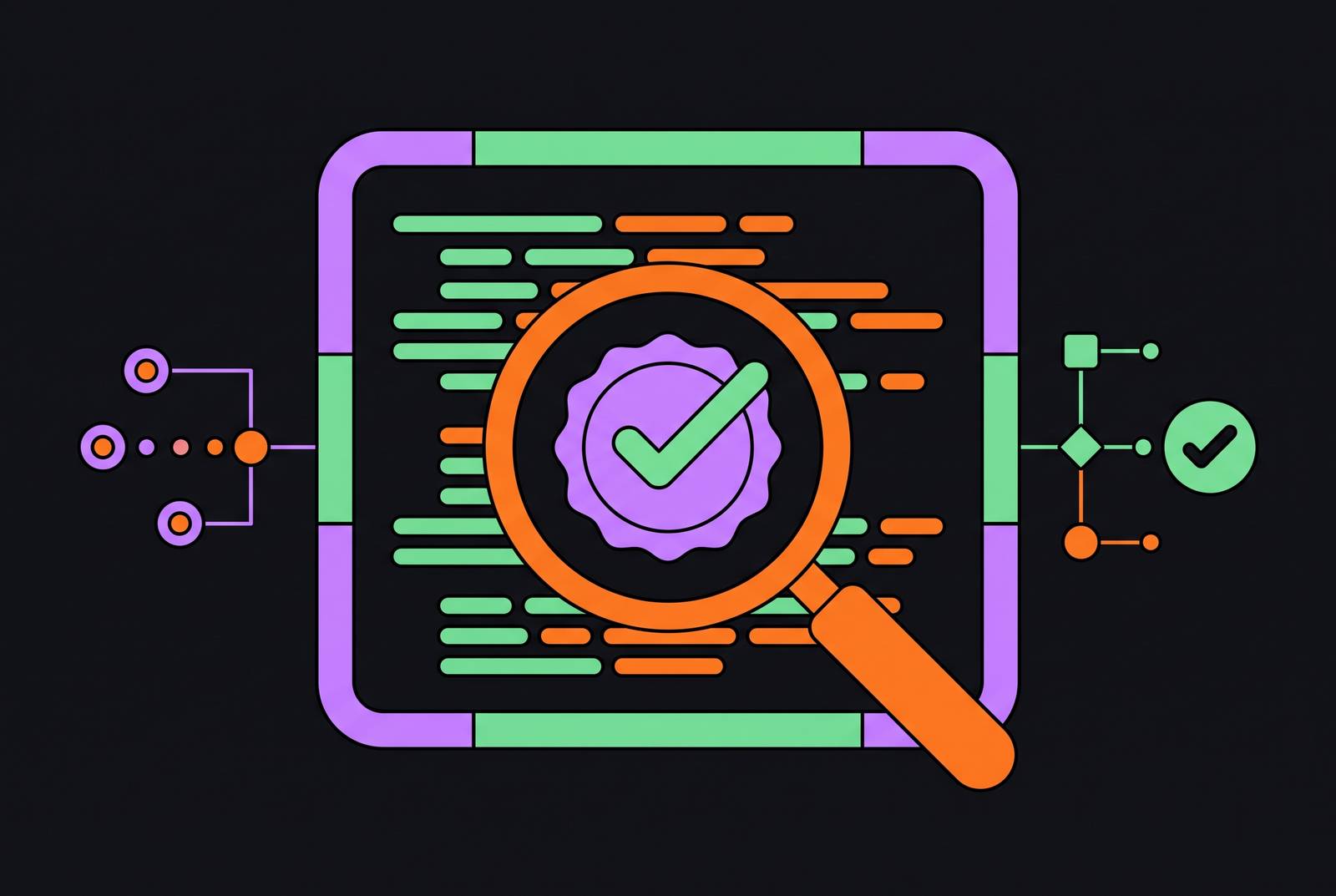 Cover illustration for “LLM Validation and Verification for Code Generation Output”
