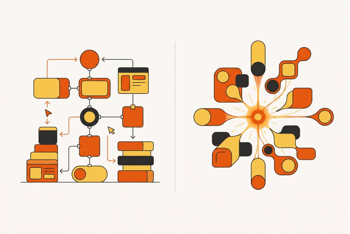 Cover illustration for “Bubble vs No Code AI Builder for Launching a SaaS”