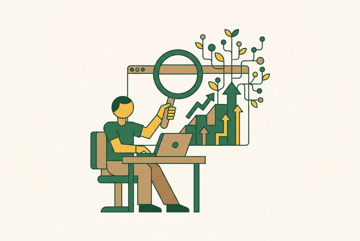 Cover illustration for “SEO Content Strategy for a Solo SaaS Founder”