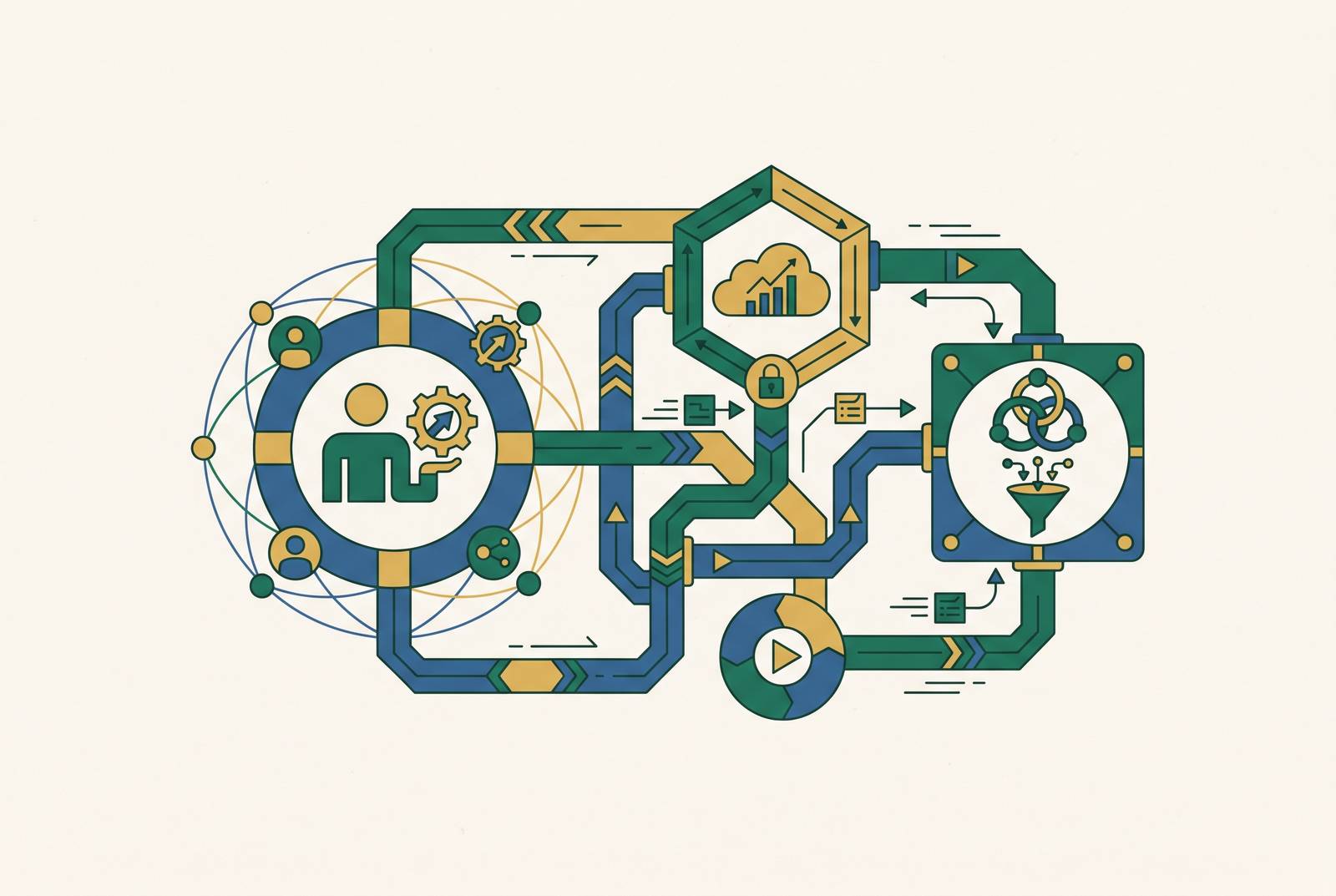 Cover illustration for “Integrating a LinkedIn Creator Marketplace With Salesforce and HubSpot”