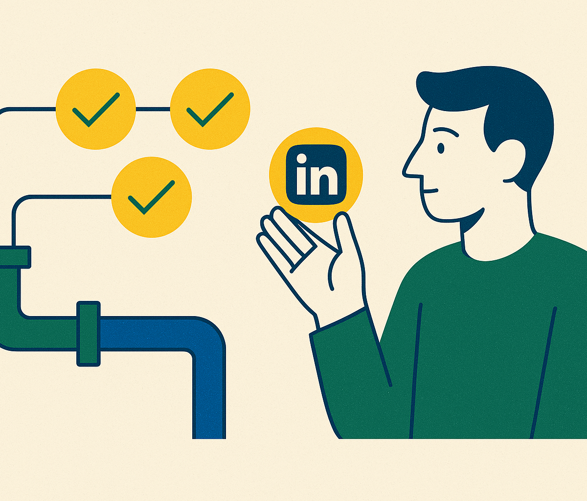 Cover illustration for “Attributing Pipeline to LinkedIn Creator Posts in a Multi-Touch Model”