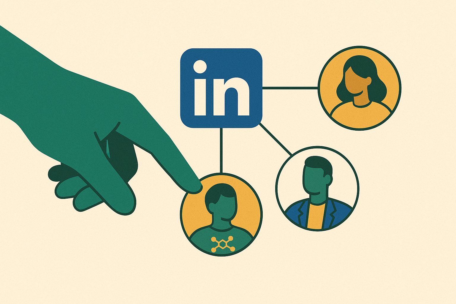 Cover illustration for “Sourcing LinkedIn Creators in AI, Sales, and Founder Communities”