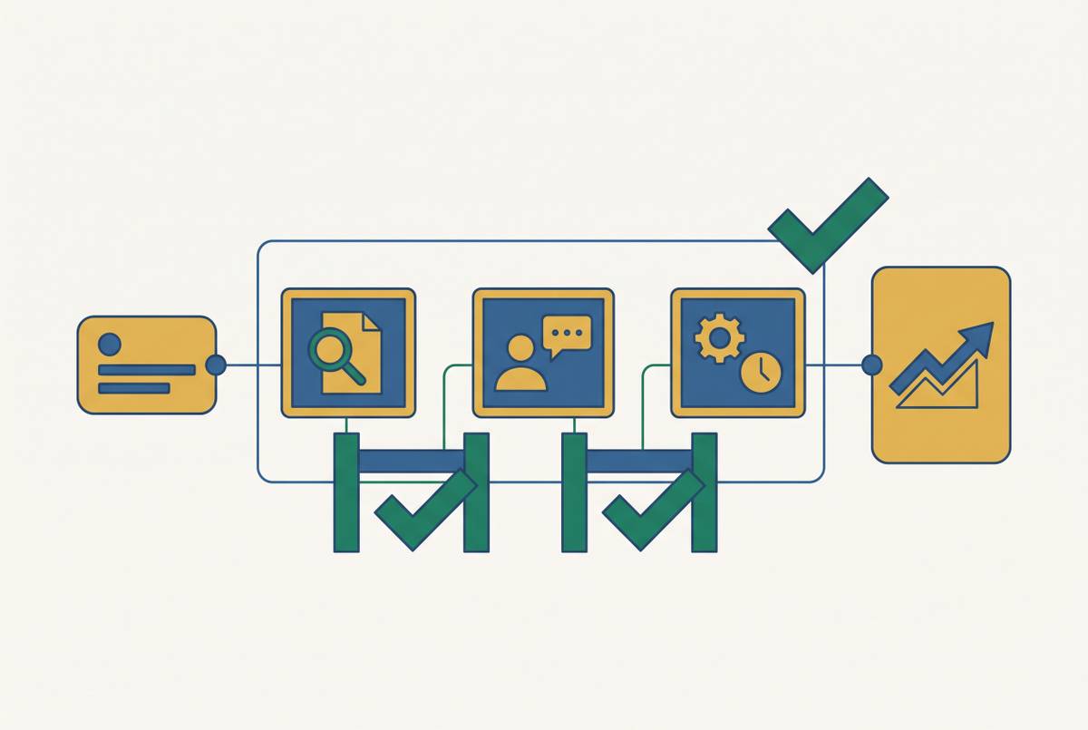 Cover illustration for “Approval Workflow Design for B2B LinkedIn Sponsored Content”