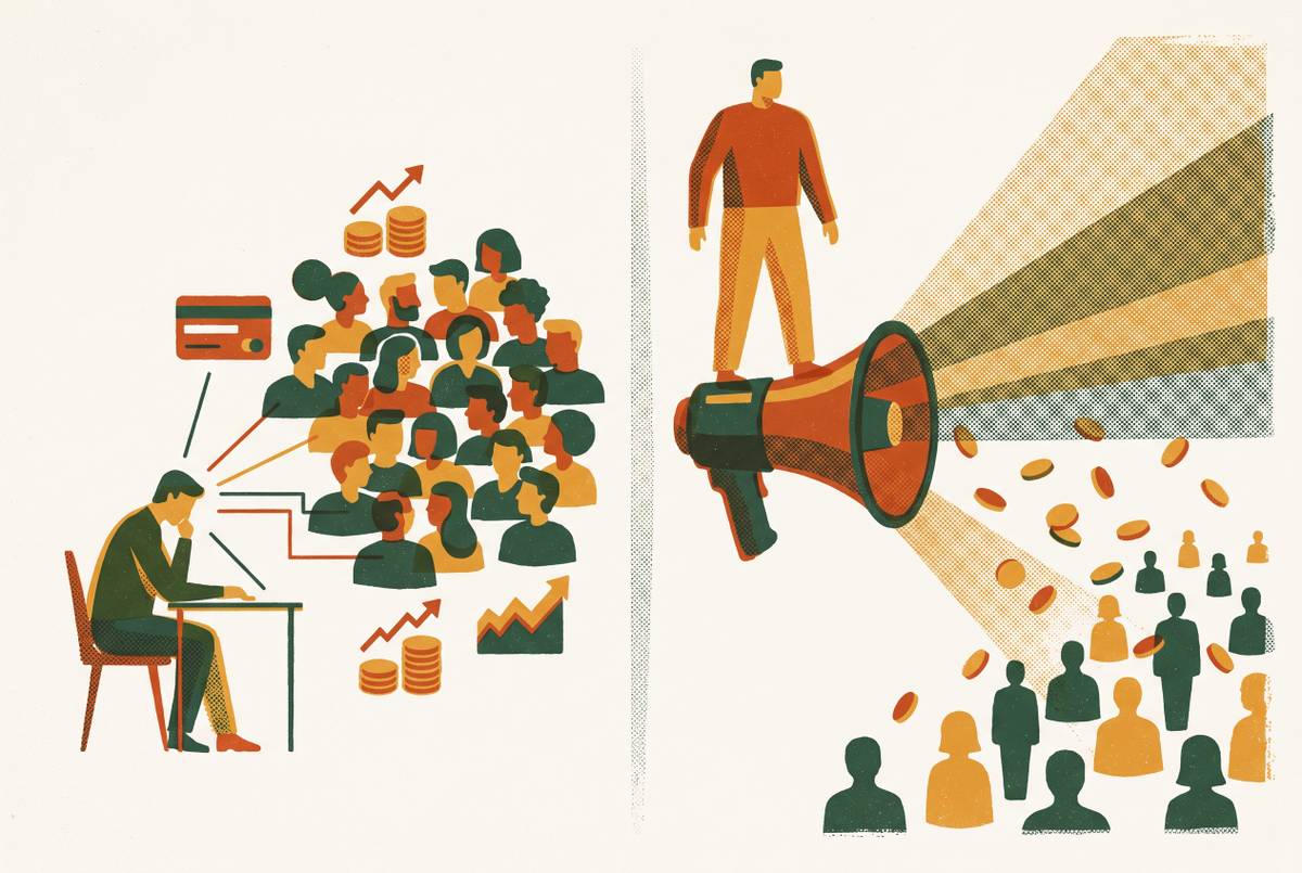 Cover illustration for “Niche Operator Creators vs. Broad-Audience Influencers for Fintech Sponsorships”