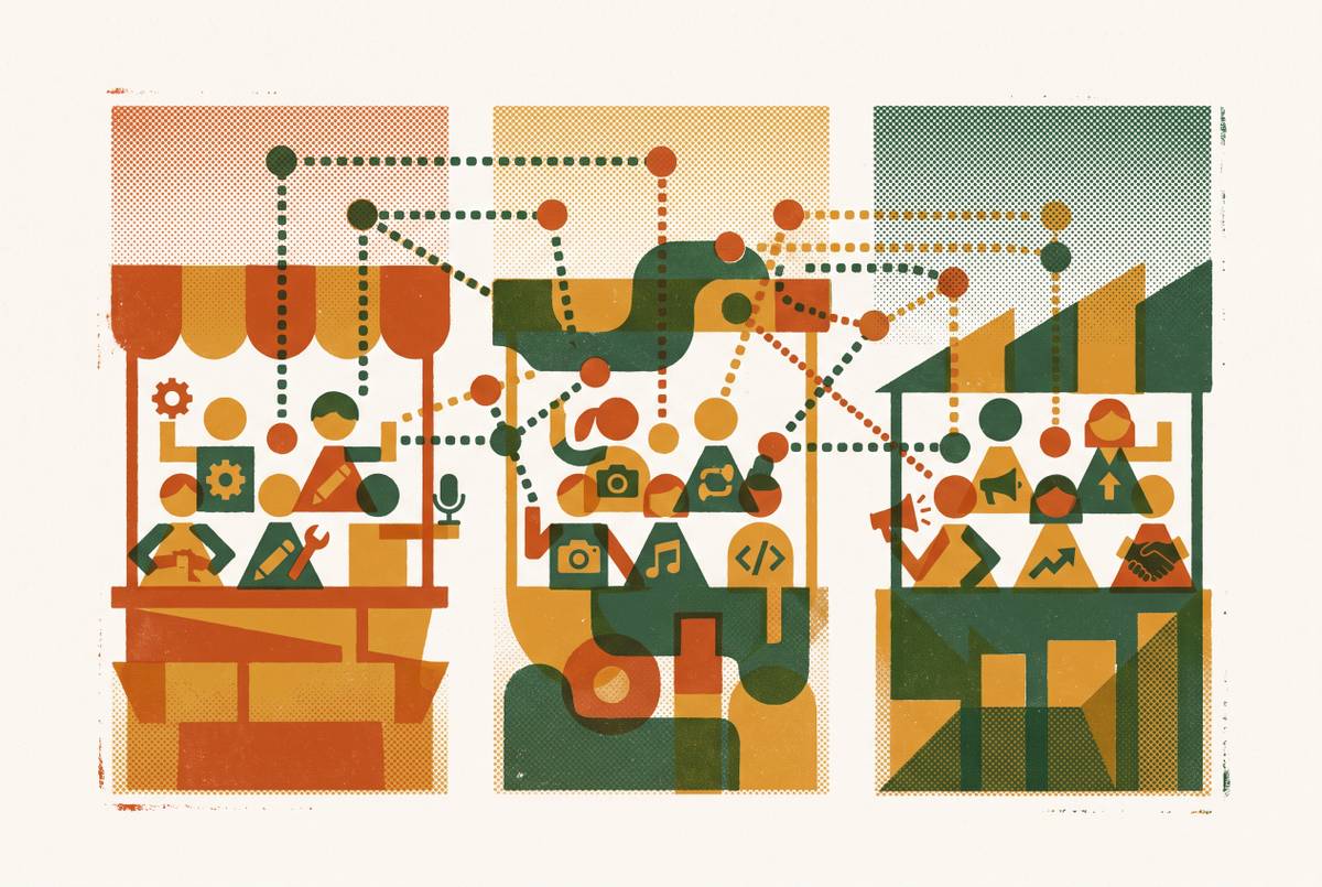 Cover illustration for “B2B LinkedIn Creator Marketplaces Compared”