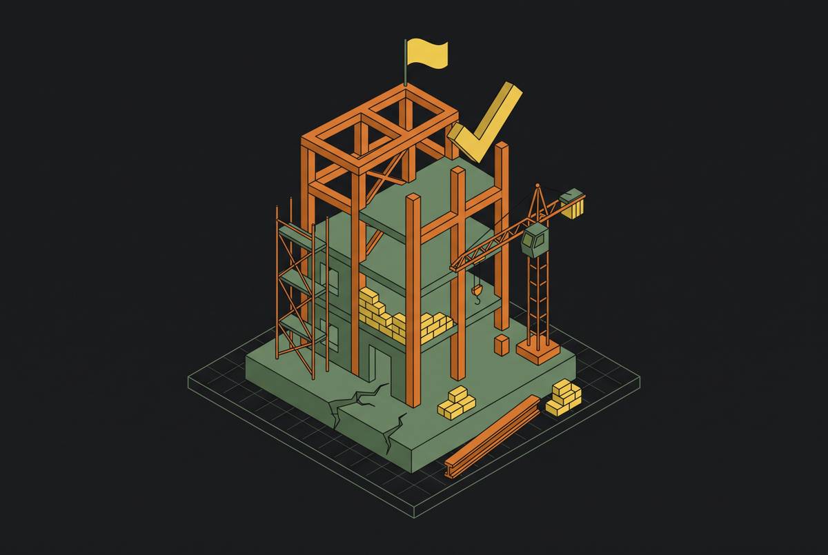 Cover illustration for “Premature Certainty as a Construction Delivery Risk”