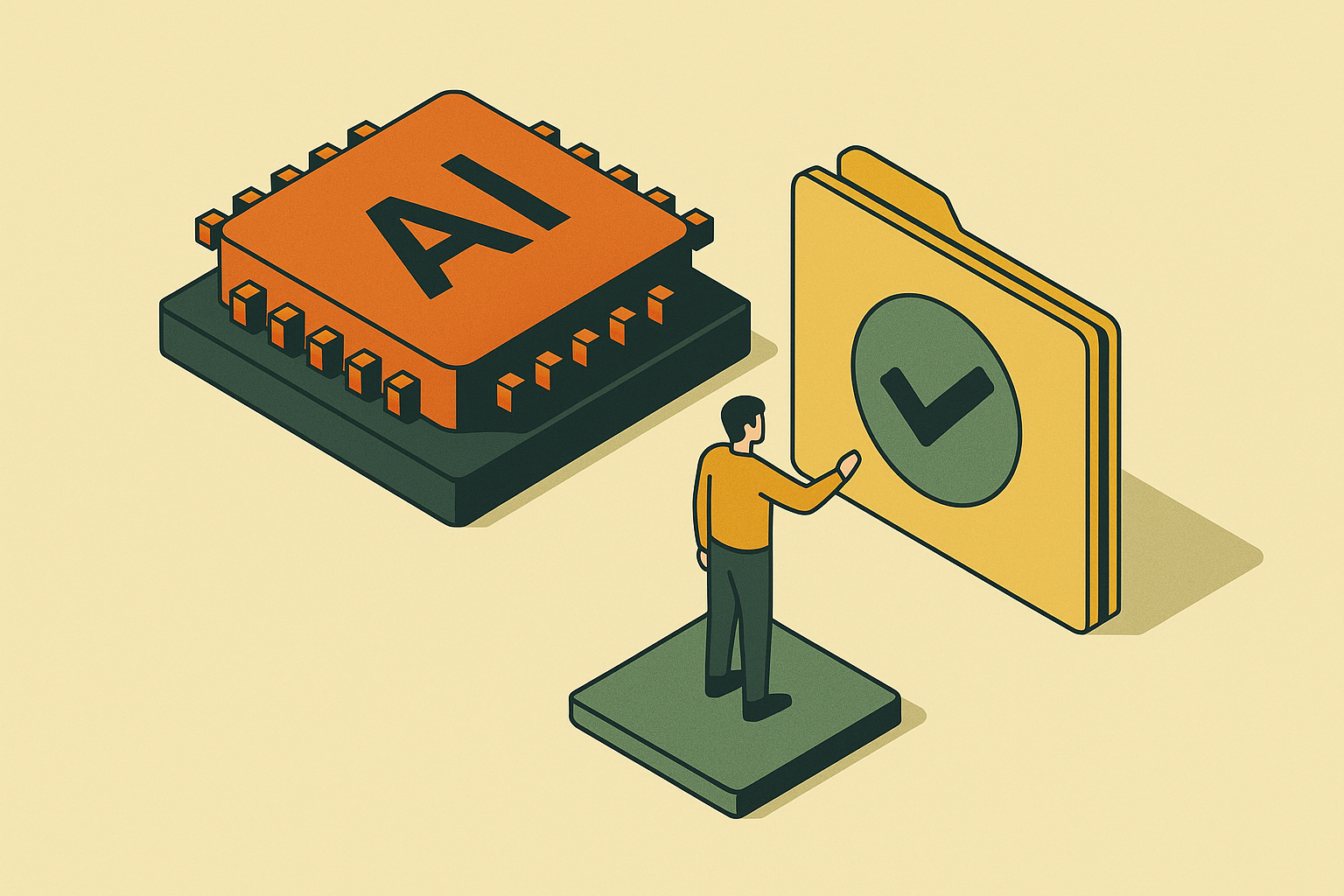 Cover illustration for “Selecting the First AI-First Process in a Department”