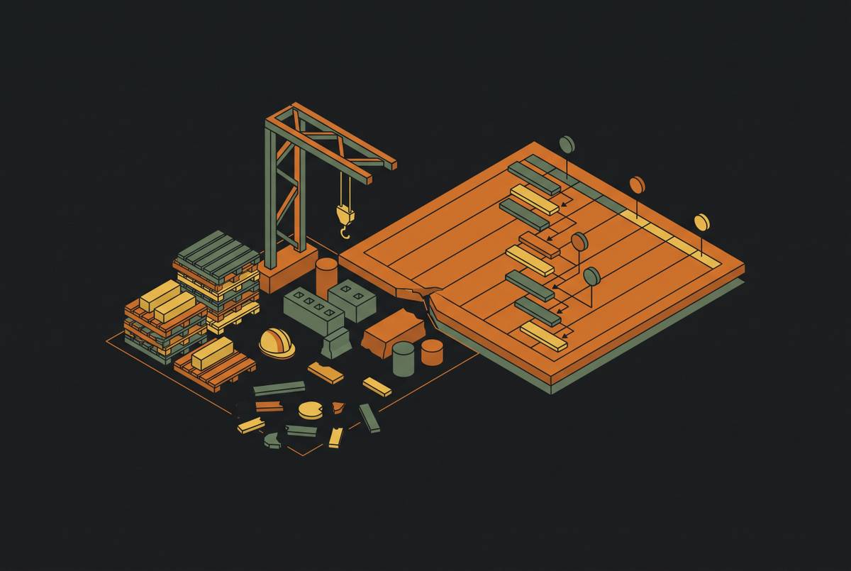 Cover illustration for “Field Evidence vs. Declared Project Schedules”