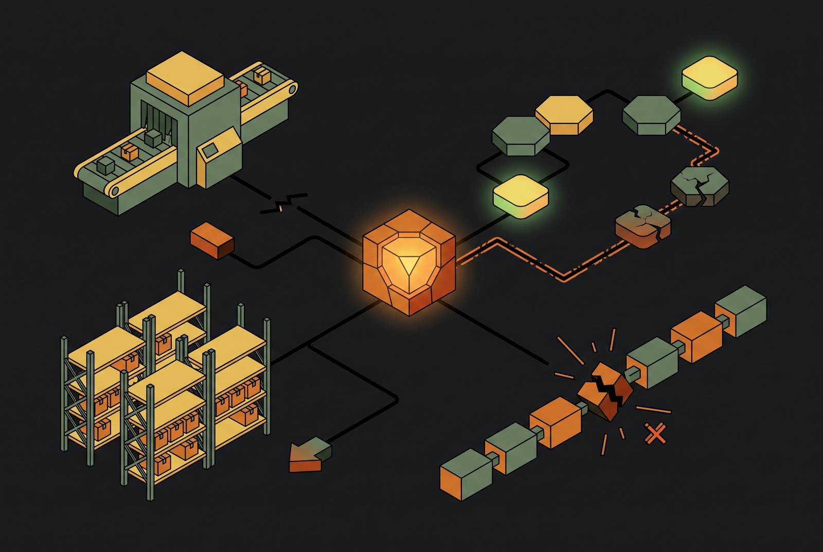 Cover illustration for “Failure Modes of AI Agents in Live Operational Environments”