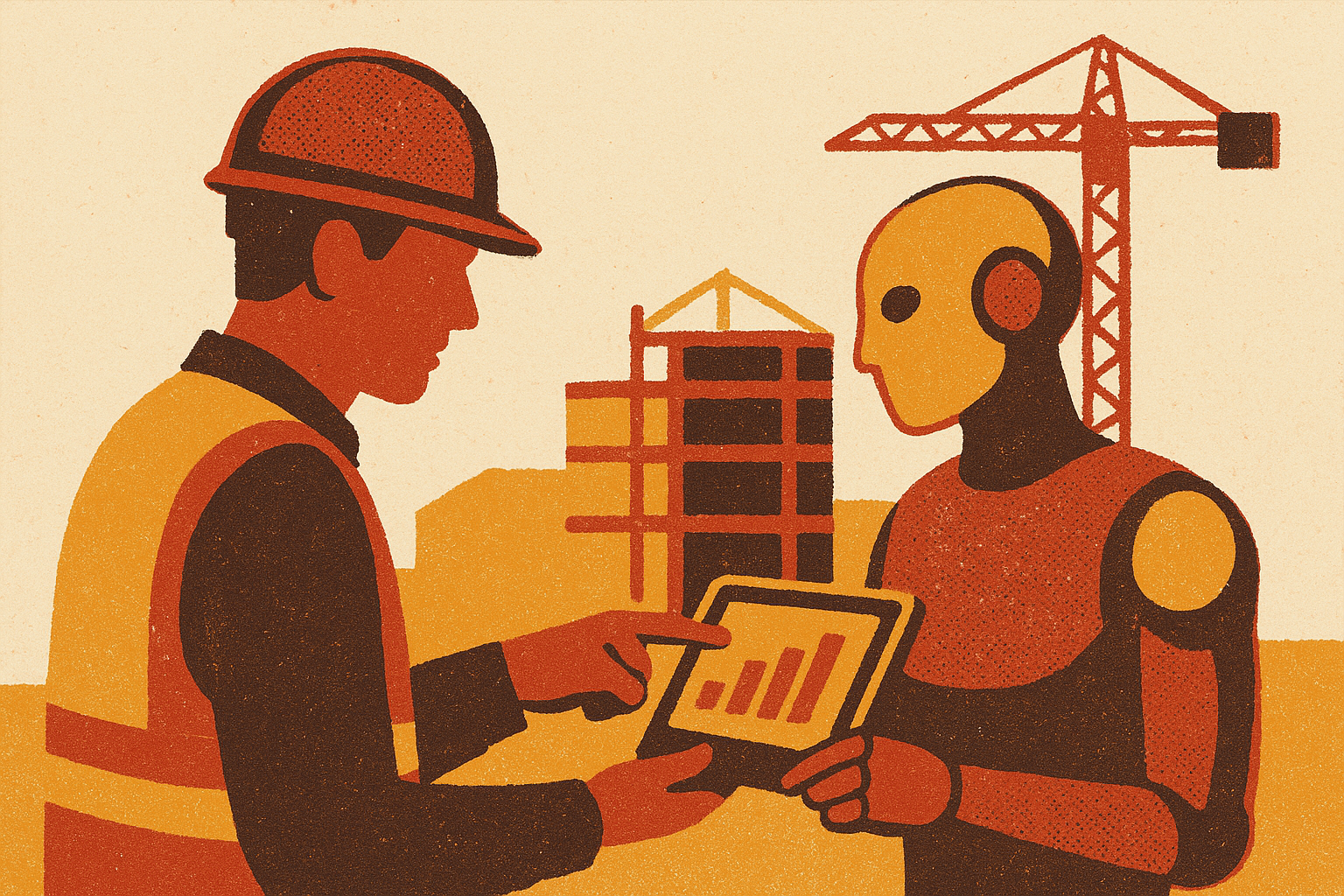 Cover illustration for “Data Conditions Required for AI Agents in Construction Operations”