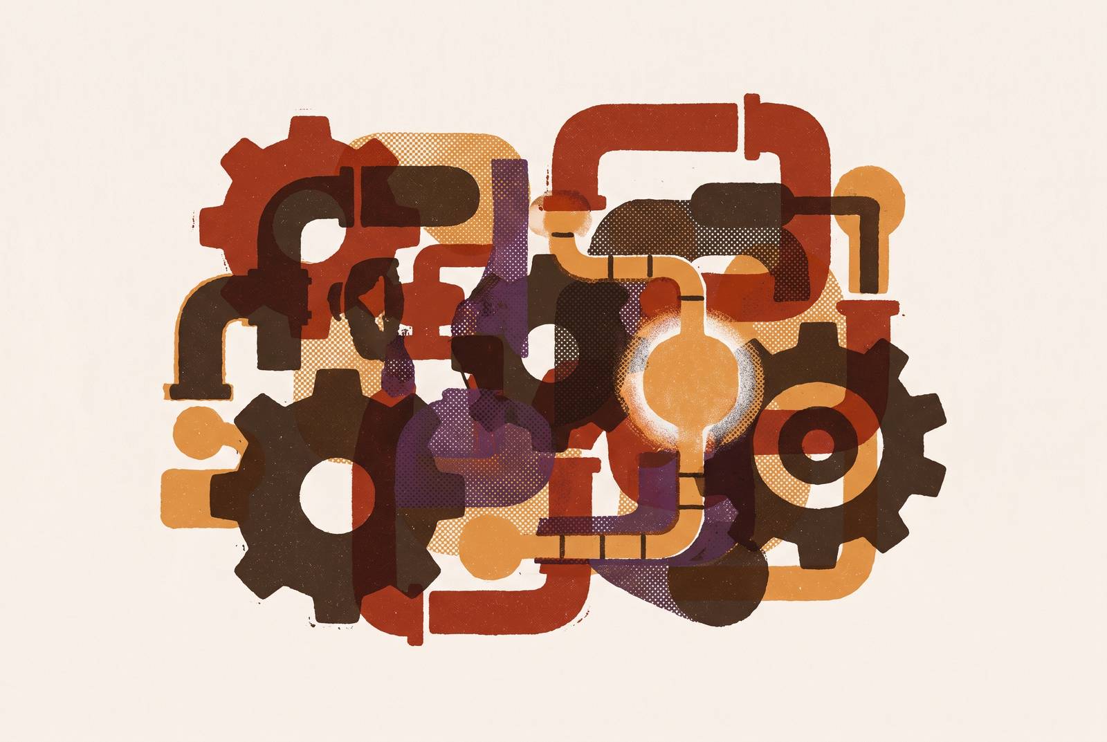 Cover illustration for “Identifying the Right First Process for AI Rebuilding”