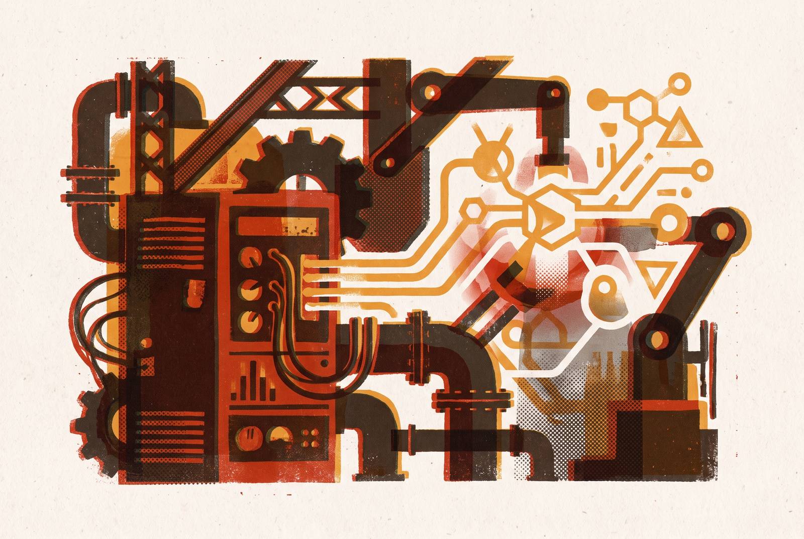 Cover illustration for “AI Agent Integration With Legacy ERP Systems in Industrial Firms”