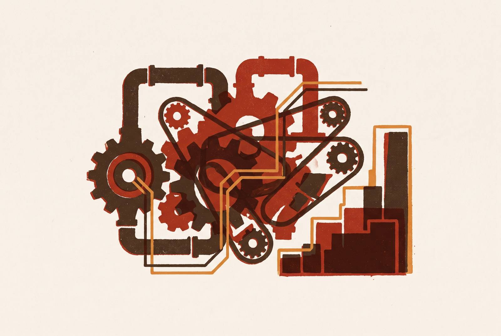 Cover illustration for “Process Debt in Capital-Intensive Operations and Its AI Costs”