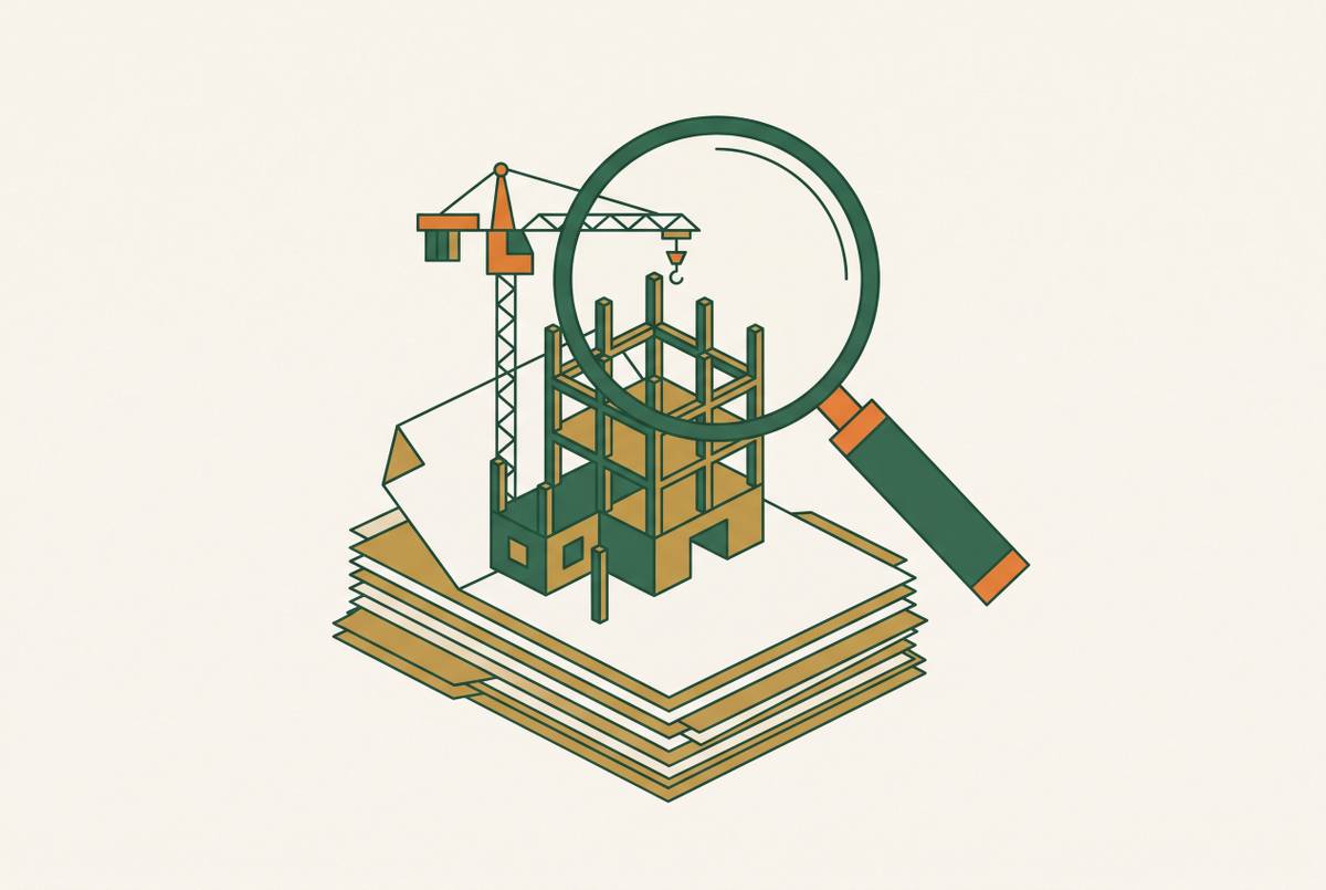Cover illustration for “Construction Project Court Filings as Operational Post-Mortems”