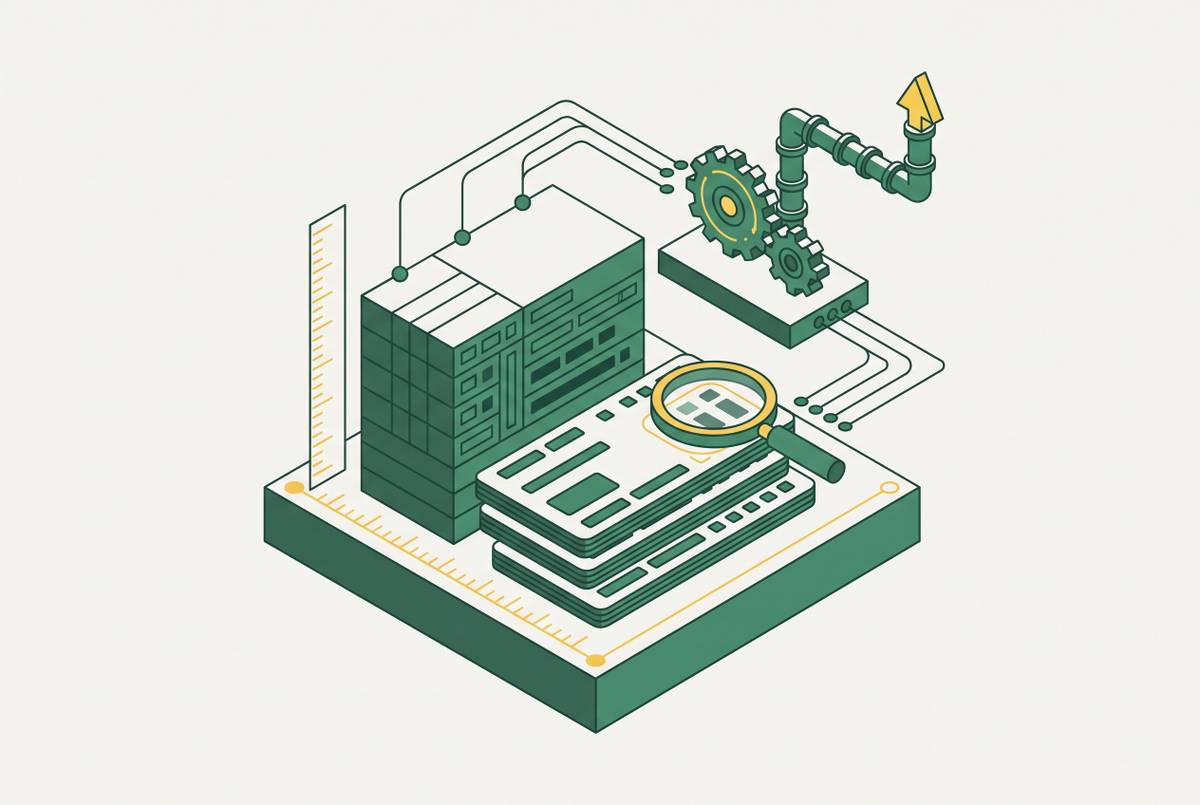 Cover illustration for “Baseline Data Requirements Before Starting an AI Process Redesign”