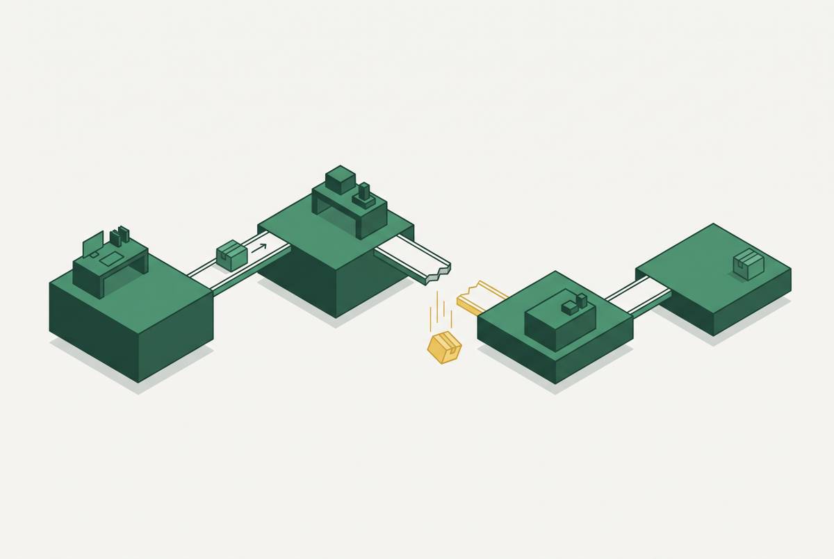 Cover illustration for “Identifying Handoff Failures in Multi-Department Workflows”