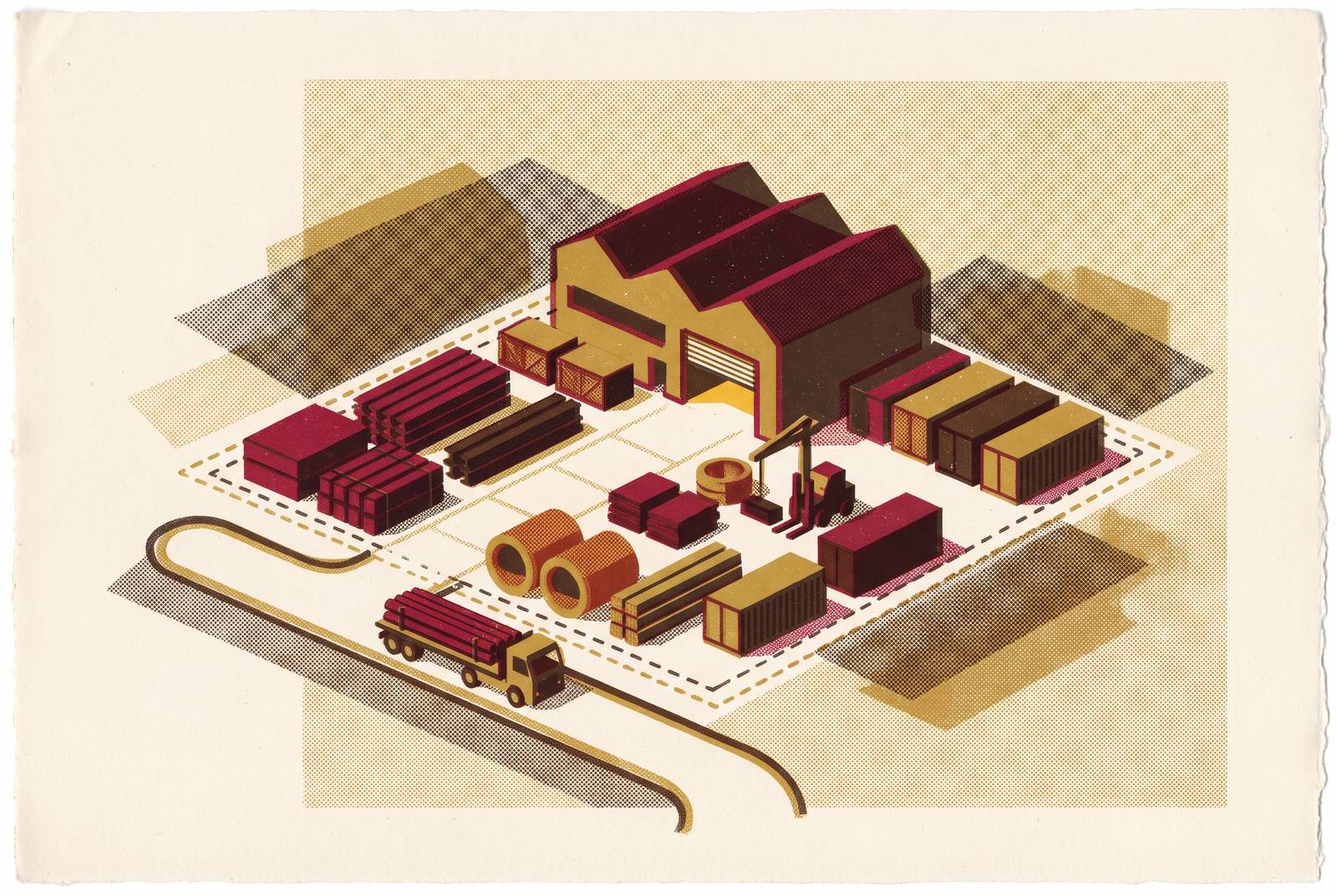 Cover illustration for “Warehouse and Lay-Down Facility Selection for Project Supply Chains”