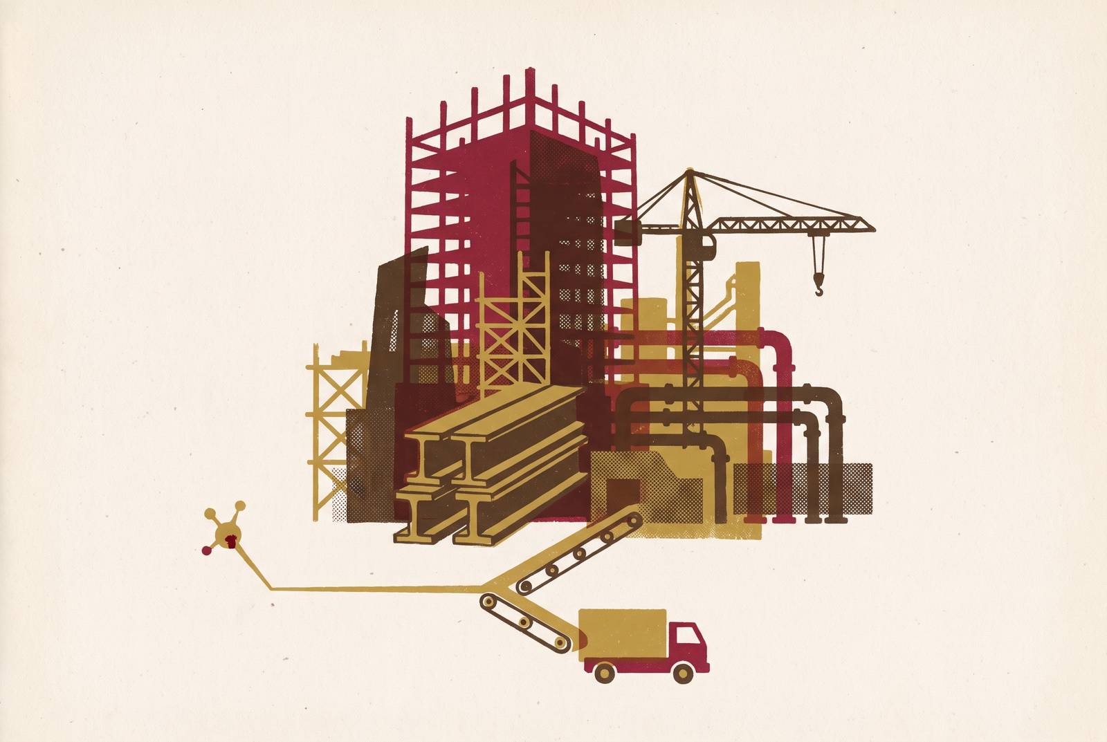 Cover illustration for “Single-Source Supplier Risk in Industrial Construction”