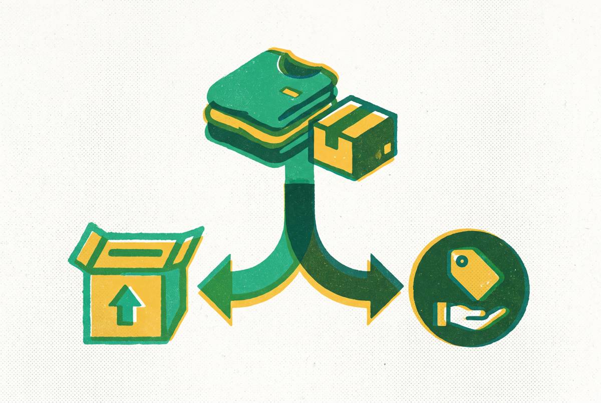 Cover illustration for “Donate vs Sell Decision Framework for Decluttering”