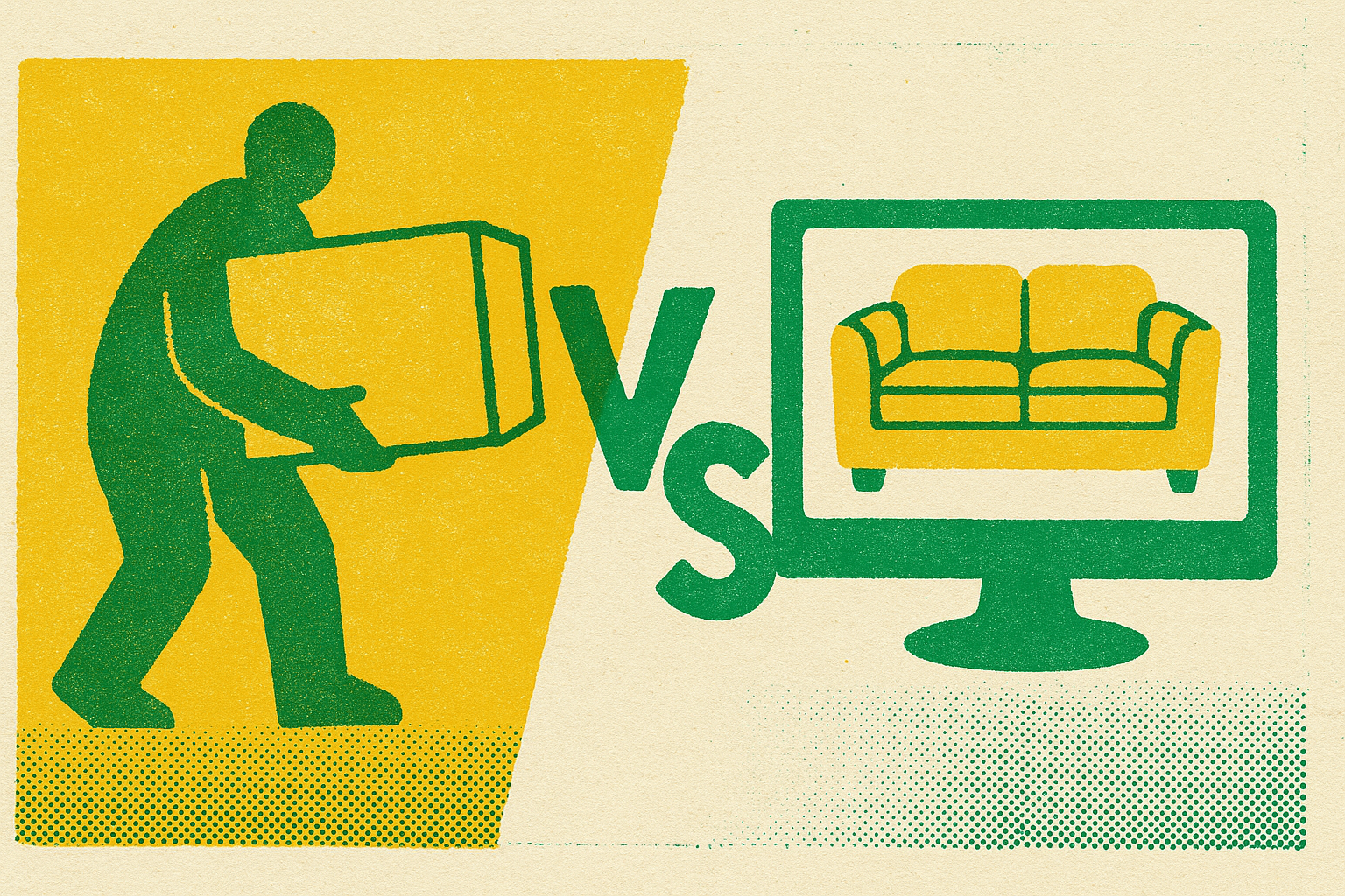 Cover illustration for “Local vs Online Selling for Large or Heavy Items”