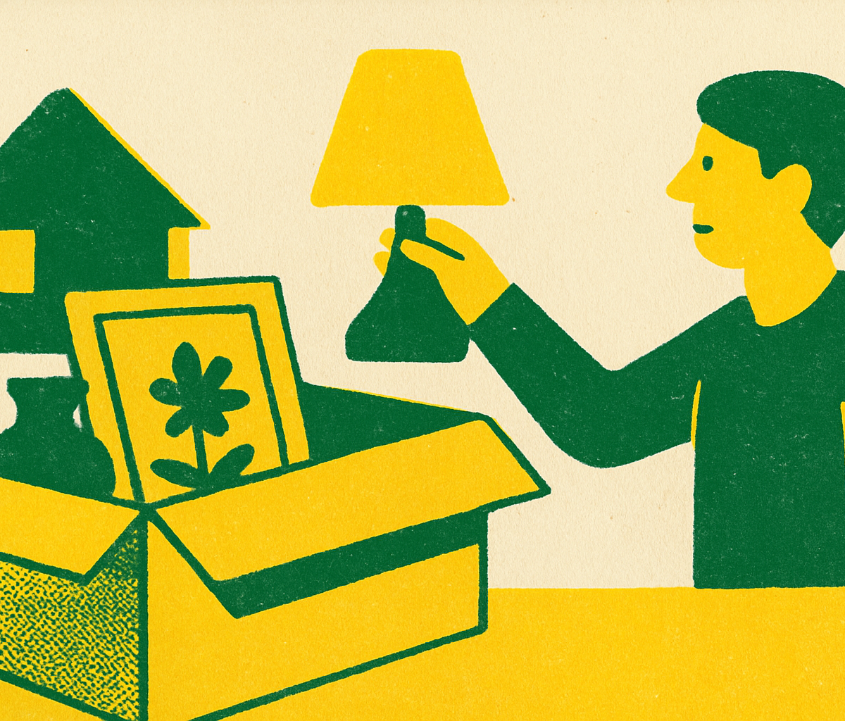 Cover illustration for “What to Sell When Moving to a Smaller Home”