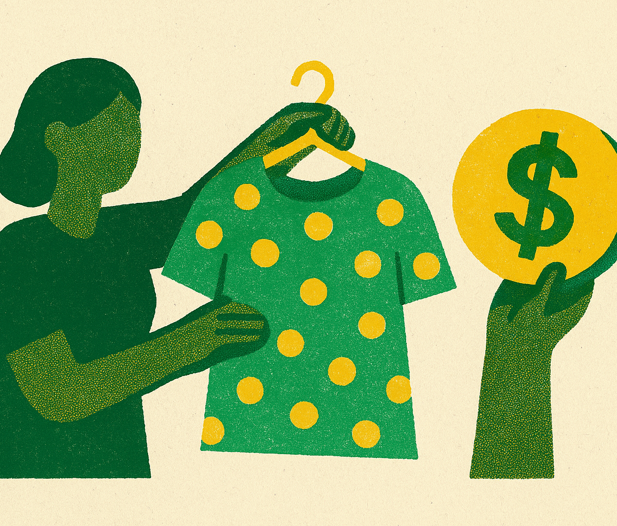 Cover illustration for “Where to Sell Used Clothes for Cash”
