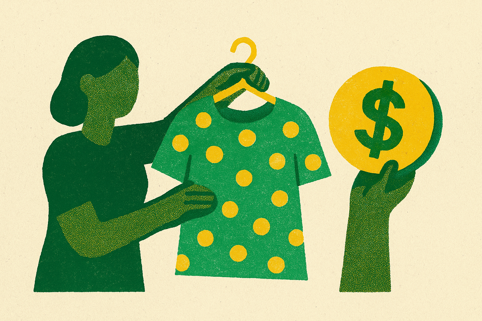 Cover illustration for “Where to Sell Used Clothes for Cash”