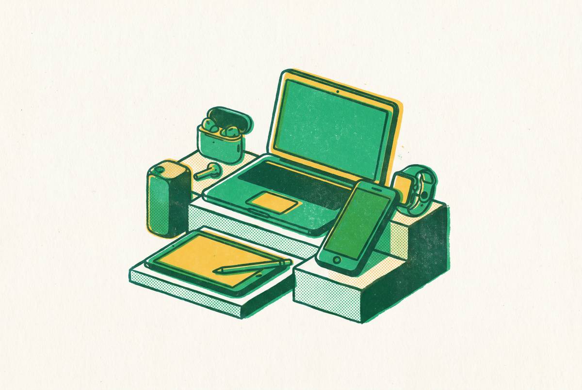 Cover illustration for “Used Electronics Resale Value by Brand and Model”