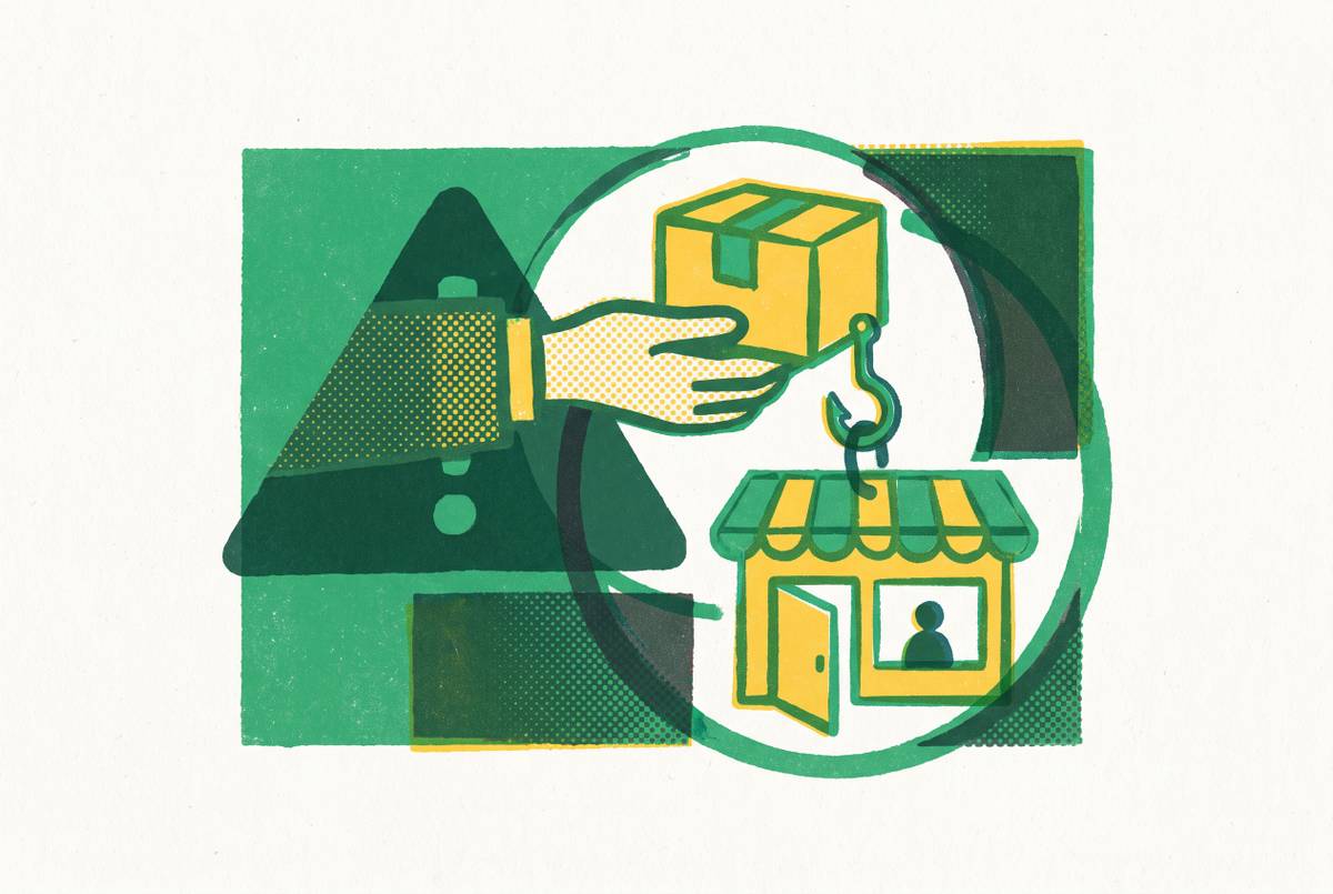 Cover illustration for “Common eBay Scams Targeting New Sellers”