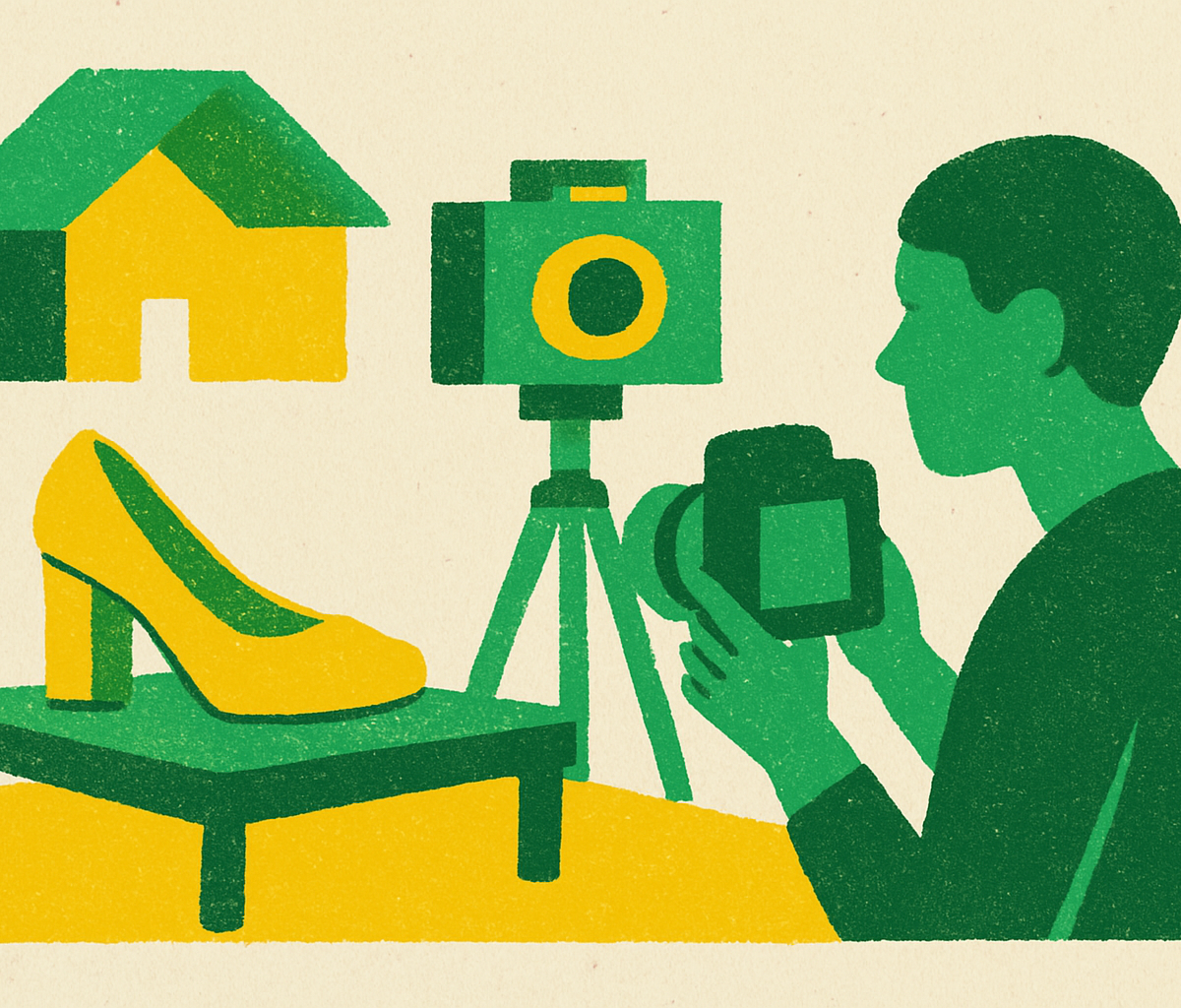 Cover illustration for “Product Photography for Online Selling at Home”