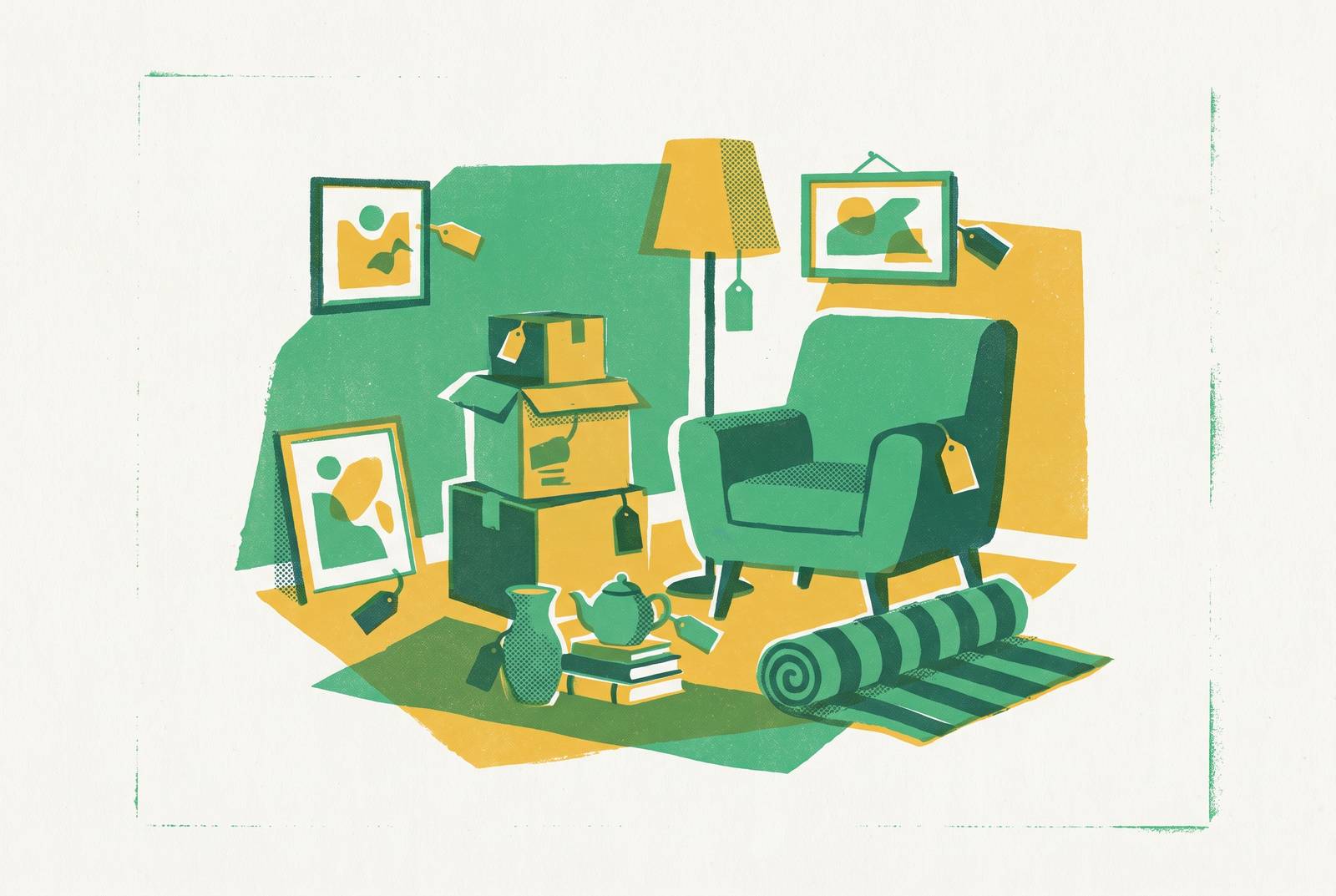 Cover illustration for “Estate Sale Cleanout Selling Strategy”